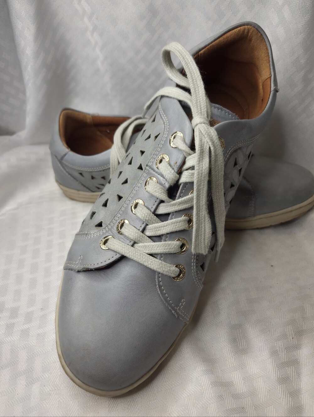 PIKOLINOS Lagos Leather Sneakers Floral Sneakers Casual Shoes Lace Up Blue 39